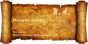Mocanu Anikó névjegykártya